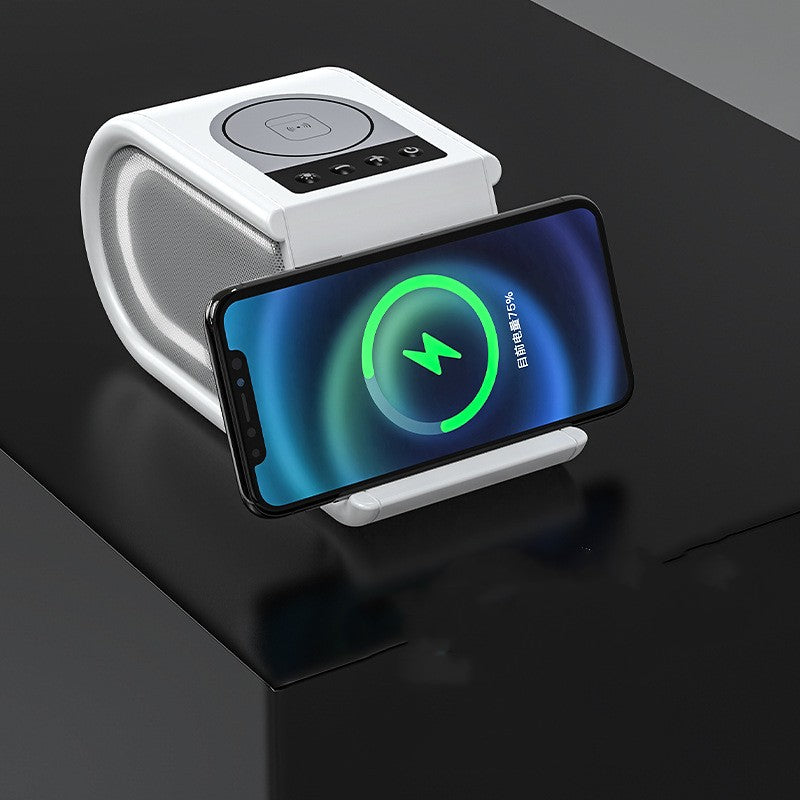 Caricatore Wireless 3-in-1 con Speaker Bluetooth - Stazione di Ricarica Multifunzione per iPhone e Android