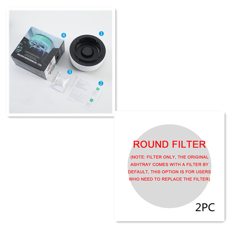 Posacenere con Purificatore d'Aria a Ioni Negativi - Aria Pulita Ovunque