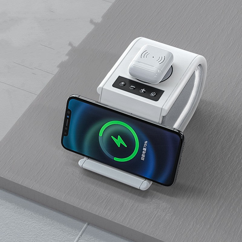 Caricatore Wireless 3-in-1 con Speaker Bluetooth - Stazione di Ricarica Multifunzione per iPhone e Android