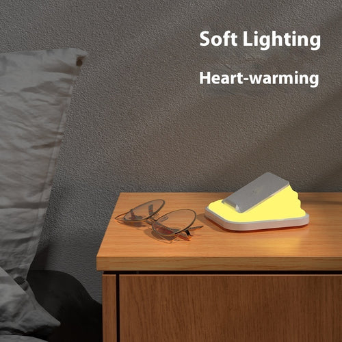 Caricabatteria Wireless Intelligente con Luce Ambientale a 7 Colori - Ricarica Rapida e Design Elegante