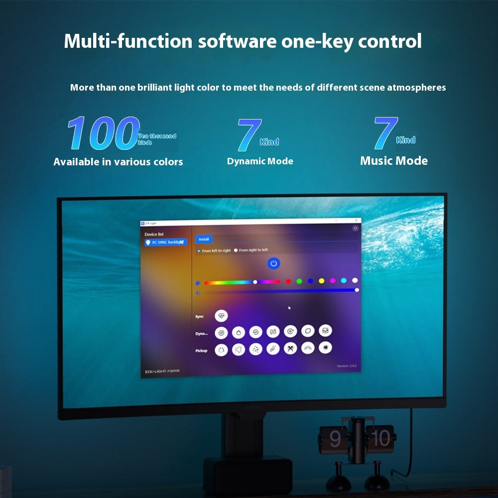Faretto LED Reattivo al Suono - Effetto Acqua Fluente con Colori Magici che Seguono la Musica