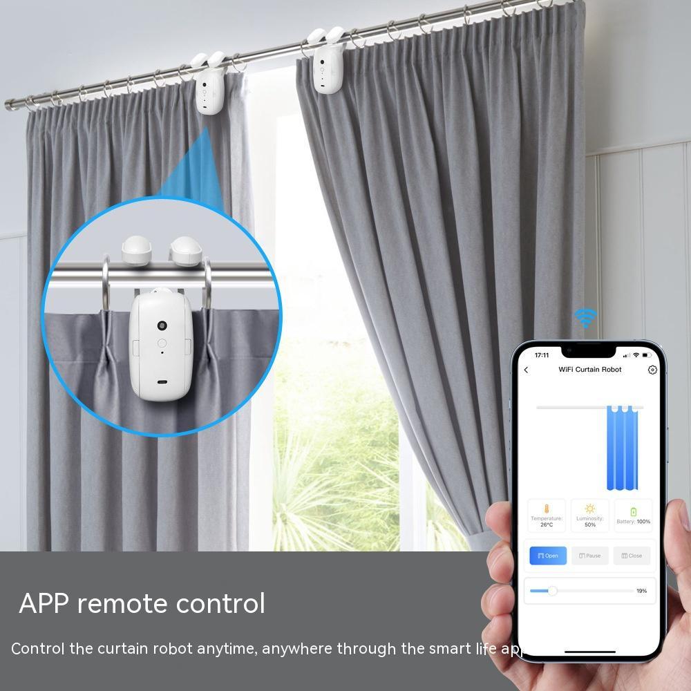 Motore Elettrico WiFi per Tende - Automazione Smart Home con App e Controllo Vocale Alexa Google