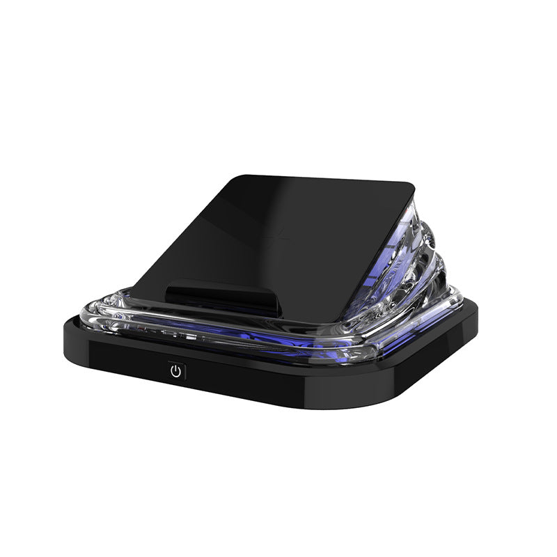 Caricabatteria Wireless Intelligente con Luce Ambientale a 7 Colori - Ricarica Rapida e Design Elegante